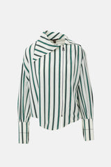 Louis Vuitton Silk Striped Zip Shirt