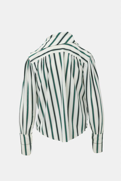 Louis Vuitton Silk Striped Zip Shirt