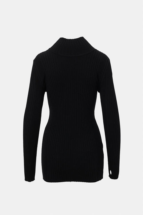 Paco Rabanne Ribbed Knit Top