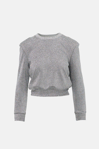 Dries Van Noten Lurex Padded Shoulder Sweatshirt