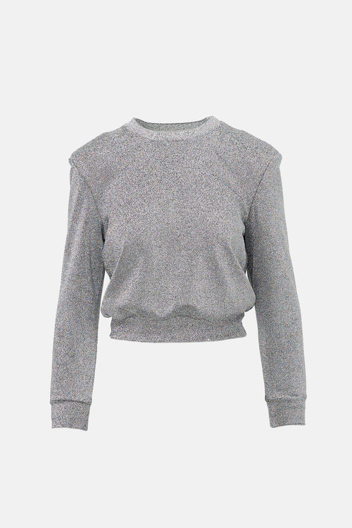 Dries Van Noten Lurex Padded Shoulder Sweatshirt