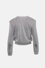 Dries Van Noten Lurex Padded Shoulder Sweatshirt