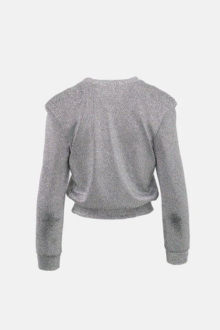 Dries Van Noten Lurex Padded Shoulder Sweatshirt