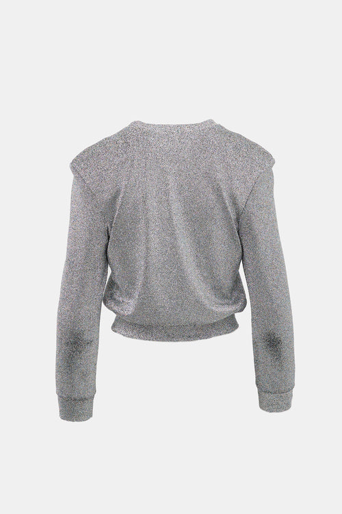 Dries Van Noten Lurex Padded Shoulder Sweatshirt