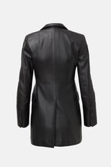Akris Leather Single Button Blazer