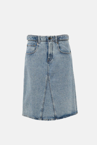 Louis Vuitton Denim Midi Skirt