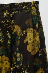 Dries Van Noten Floral Jacquard Pleated Shorts