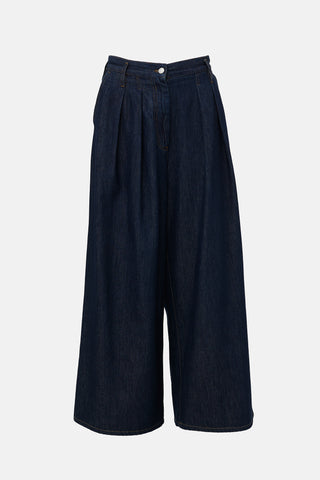 Dries Van Noten Pleated Wide Leg Jeans