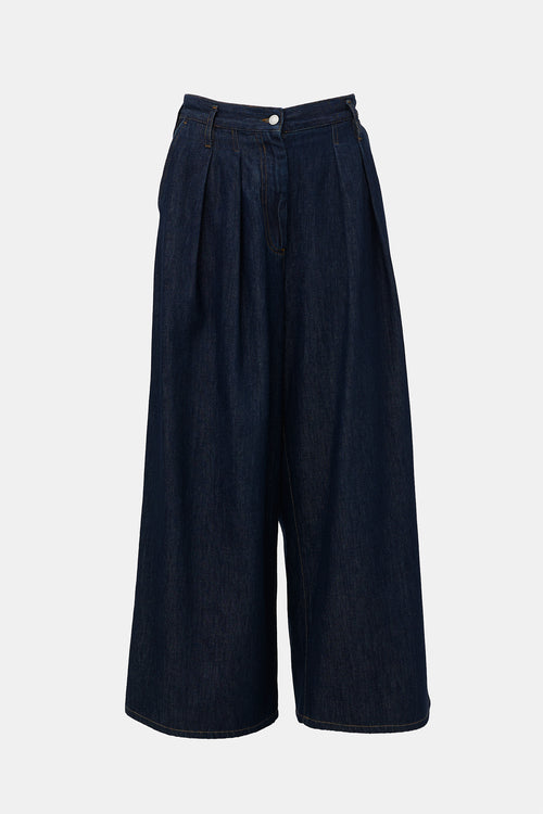 Dries Van Noten Pleated Wide Leg Jeans