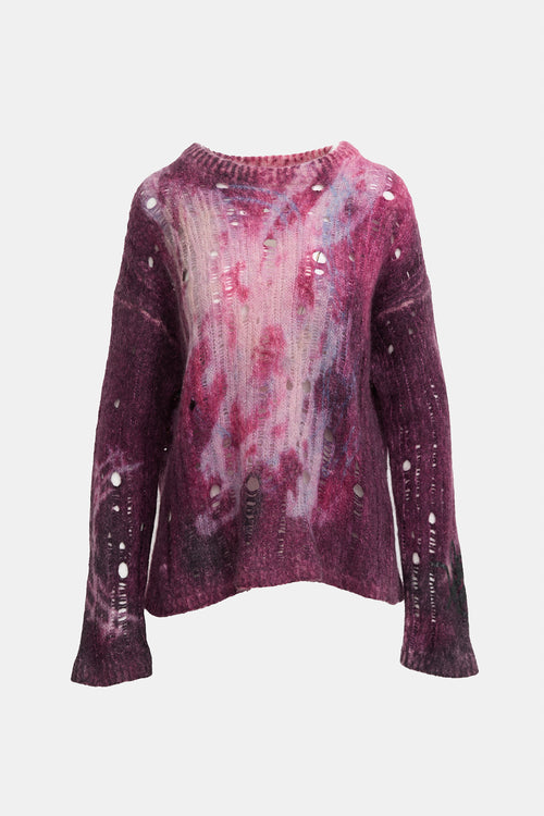 Acne Studios Distressed Printed Logo Sweater