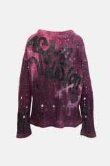 Acne Studios Distressed Printed Logo Sweater