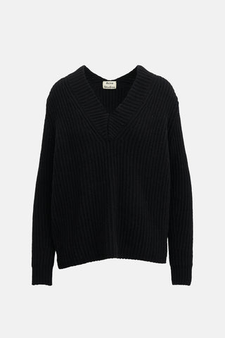 Acne Studios Oversized Wool V-Neck Sweater