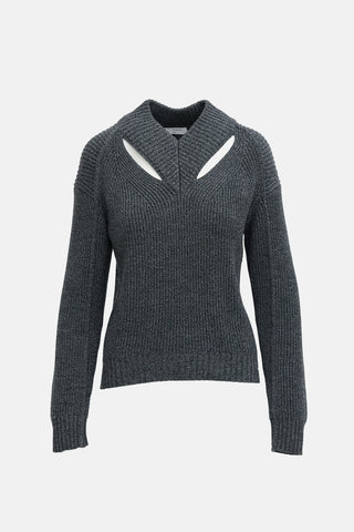 Proenza Schouler White Label Wool Cut Out Sweater