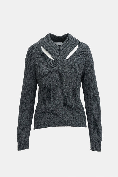 Proenza Schouler White Label Wool Cut Out Sweater