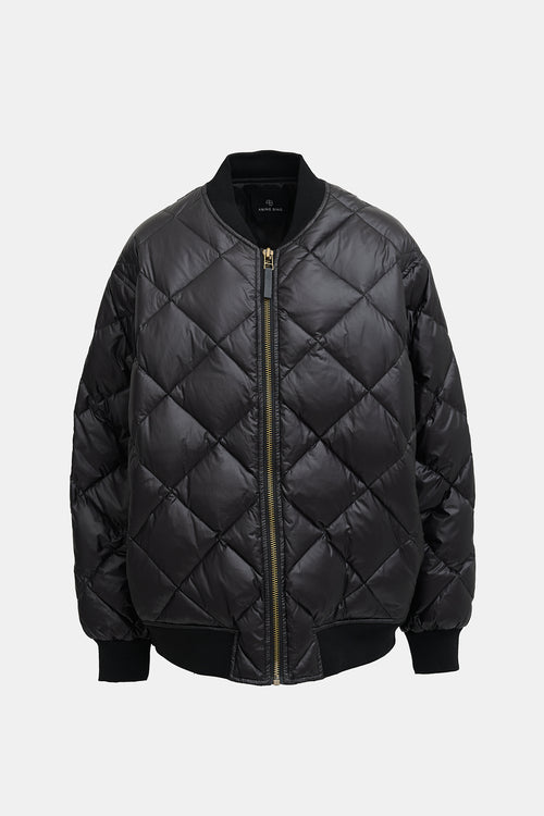 Anine Bing Oversized Quilted Bomber Jacket