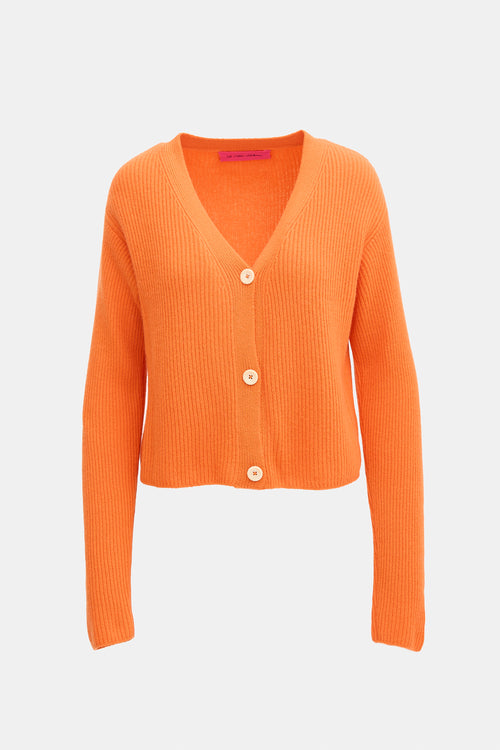 The Elder Statesman Cashmere Ribbed Knit Cardigan