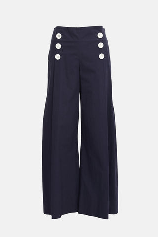 Rosie Assoulin Poplin Pleated Sailor Pant