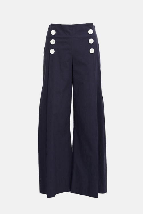 Rosie Assoulin Poplin Pleated Sailor Pant