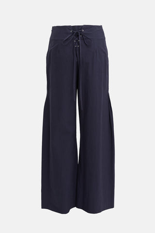 Rosie Assoulin Poplin Pleated Sailor Pant