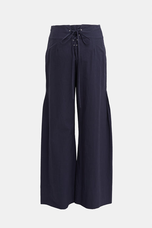 Rosie Assoulin Poplin Pleated Sailor Pant