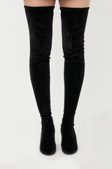 MM6 Maison Margiela Velvet Thigh  Boot