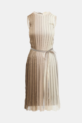 Prada 2000s Silk Pleated Dress