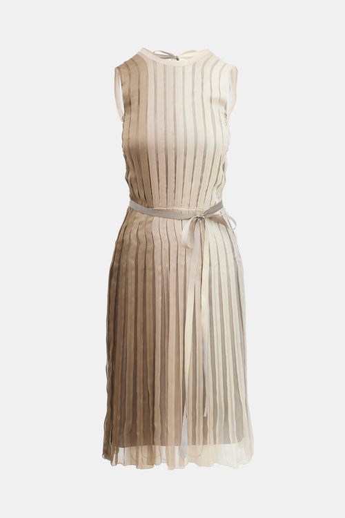 Prada 2000s Silk Pleated Dress