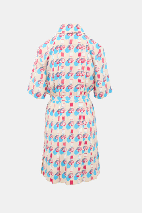 Chanel SS 2019 Umbrella CC Print Dress