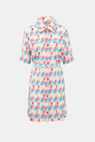 Chanel SS 2019 Umbrella CC Print Dress