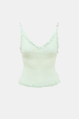 Louis Vuitton Vintage Ruffled Knit Tank Top