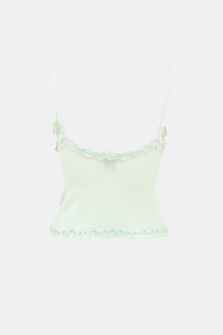 Louis Vuitton Vintage Ruffled Knit Tank Top