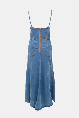 Jean Paul Gaultier 1990s Denim Maxi Utility Dress