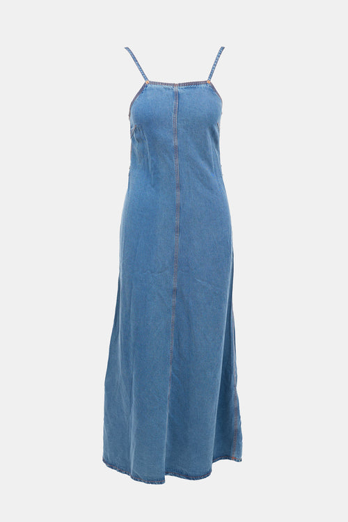 Jean Paul Gaultier 1990s Denim Maxi Utility Dress