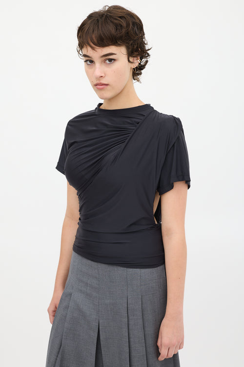 ONRUSHW23FH Black Cut Out Layered Sash Top