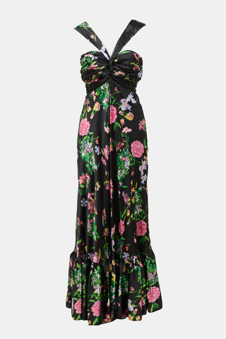 Cavalli Ruched Floral Dress