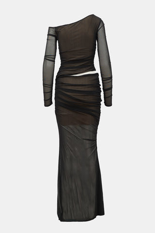 Retrofête Rhinestone Underlayer Ruched Dress