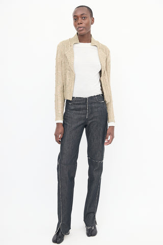 Rodarte X Opening Ceremony Multi Knit Zip Cardigan