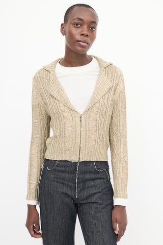 Rodarte X Opening Ceremony Multi Knit Zip Cardigan