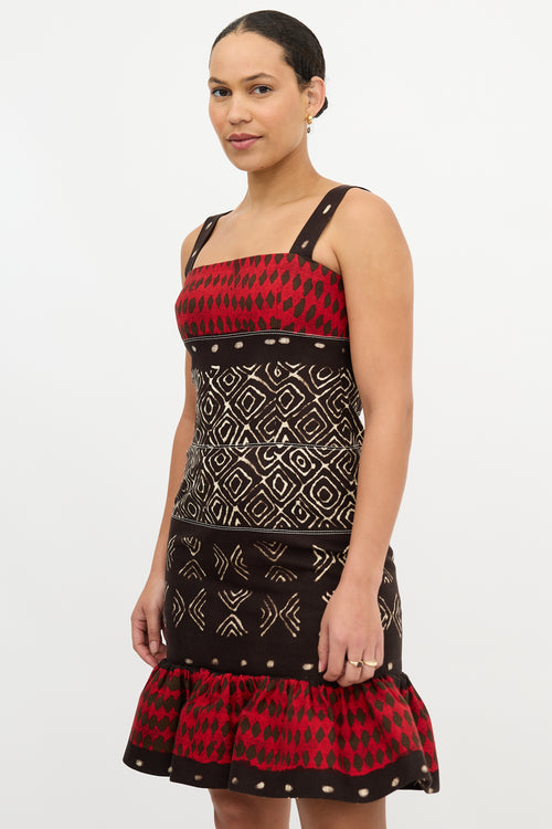 Oscar de la Renta SS 2008 Abstract Print Dress