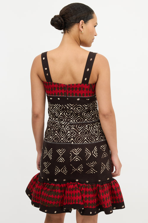 Oscar de la Renta SS 2008 Abstract Print Dress