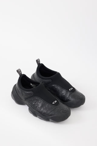 Oakley Black Neoprene & Embossed Leather Team Flesh Sneaker