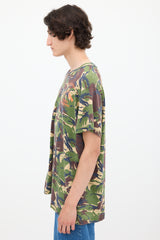 Off-White 2013 Green & Multicolour Graphic Camouflage T-Shirt