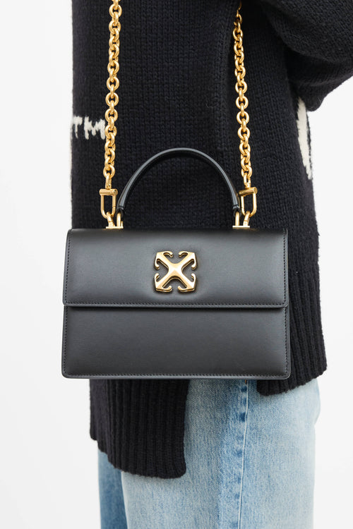 Off-White Jitney 1.4 Logo Plaque Tote Bag