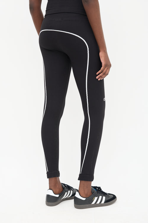 Off-White Black Knit Off Stamp Seamless Legging