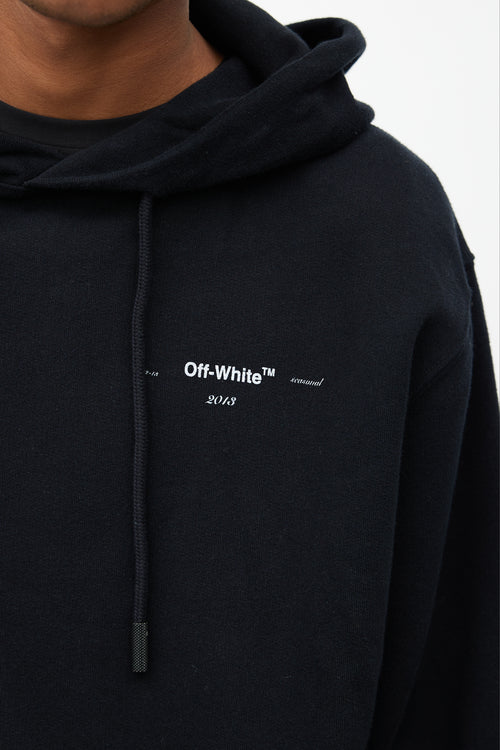 Off-White Black & Multi Logo Hoodie