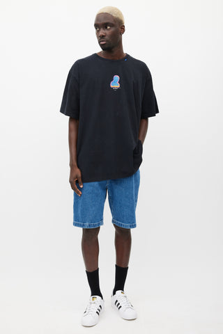 Off-White Black & Multicolour Logo T-Shirt