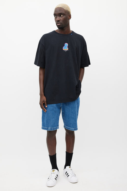 Off-White Black & Multicolour Logo T-Shirt
