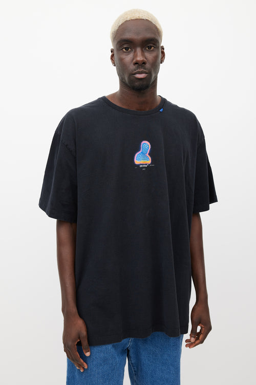 Off-White Black & Multicolour Logo T-Shirt