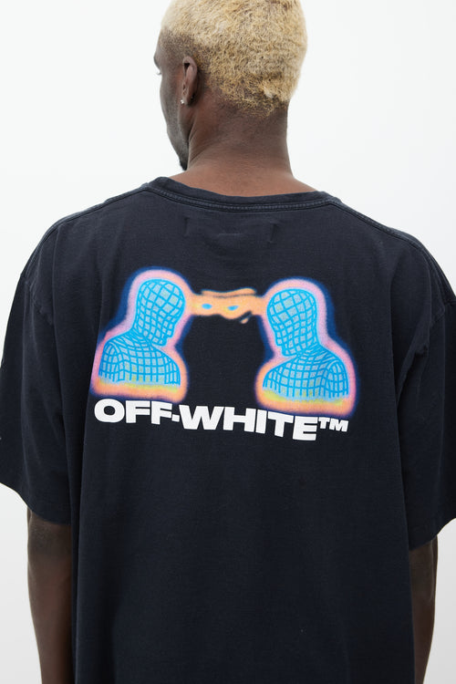 Off-White Black & Multicolour Logo T-Shirt