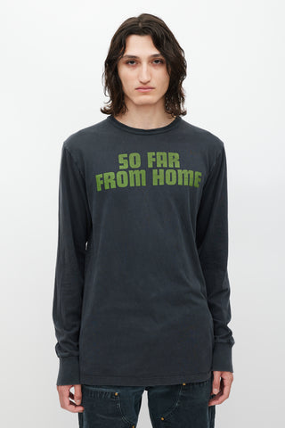 Off-White Black & Multicolour So Far From Home Top